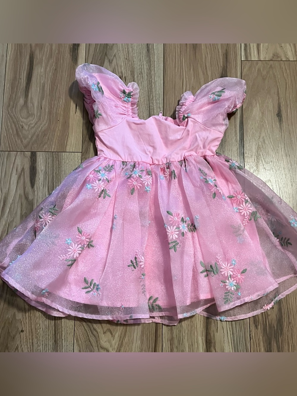 Pink Sparkle Floral dress